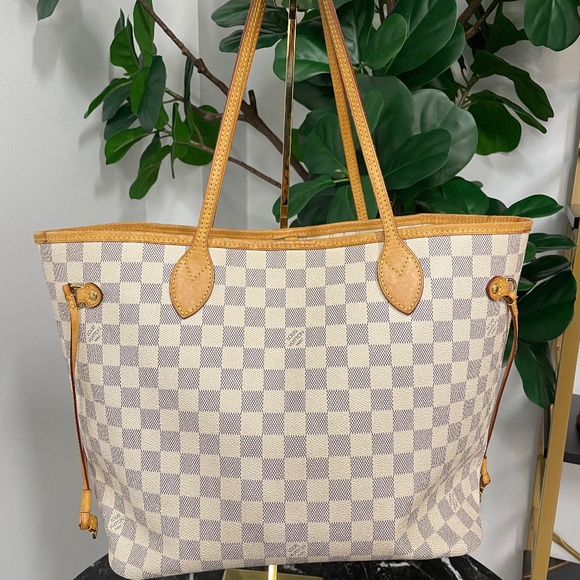 Louis Vuitton Neverfull MM Damier Azur Tote Bag - Picture 2 of 11
